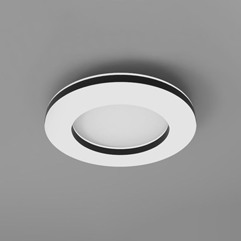 Acrylic Circular LED Flush Mount in Modern Simplicity Lacquered Iron Ceiling Light for Bedroom