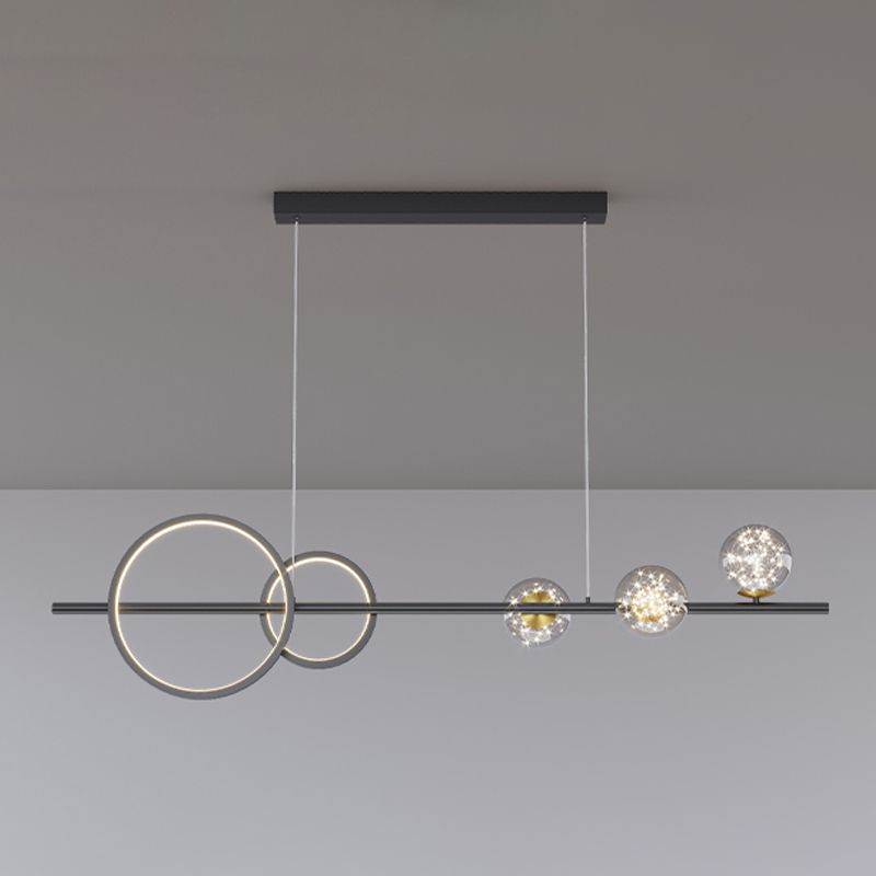 Moderne Metallanhänger Beleuchtung kugelförmiger Glas Anhängerleuchten