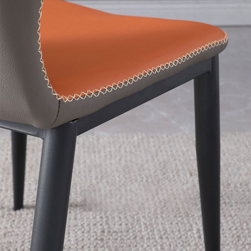 Industrial Metal Dining Room Chairs Armless Wingback Side Chair (Set of 2)