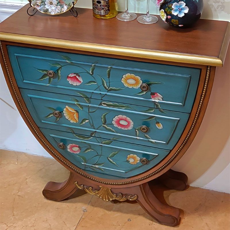 American Traditional Dresser Solid Wood Storage Chest with 3 Drawers