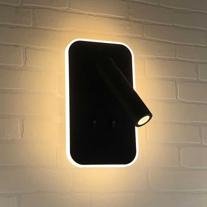 Lámpara de pared de lectura de estilo minimalista moderno 2 luces 2 luces de lectura de la pared