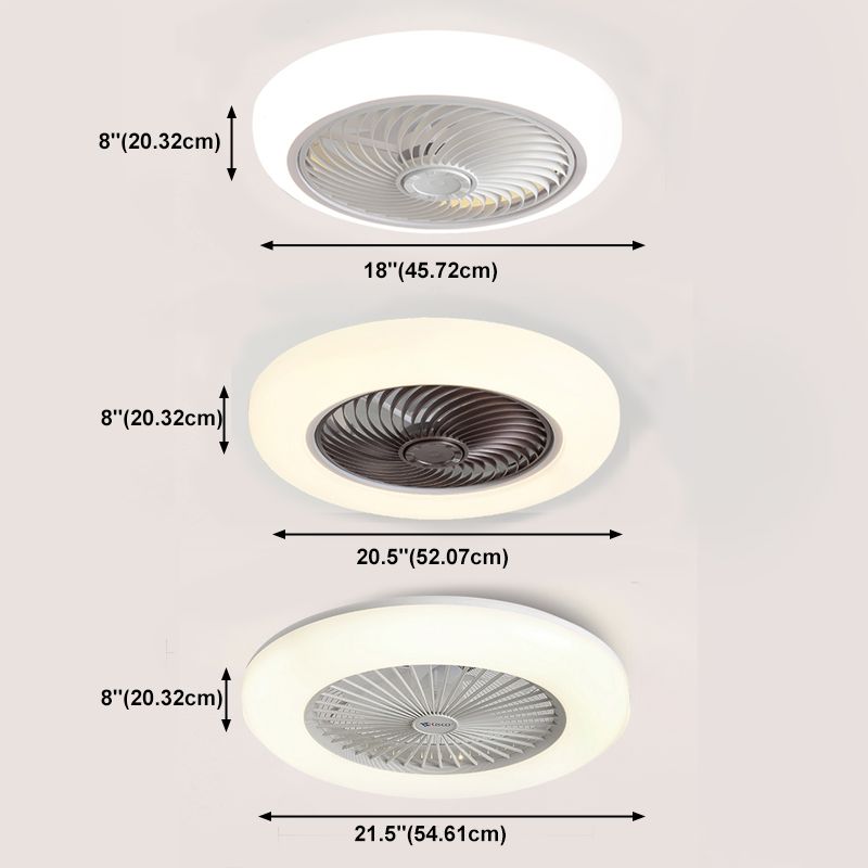 Stilvolle minimalistische runde Lüfterlampe Acryl Schlafzimmer LED SEMI BUSH MOUNT Deckenleuchte