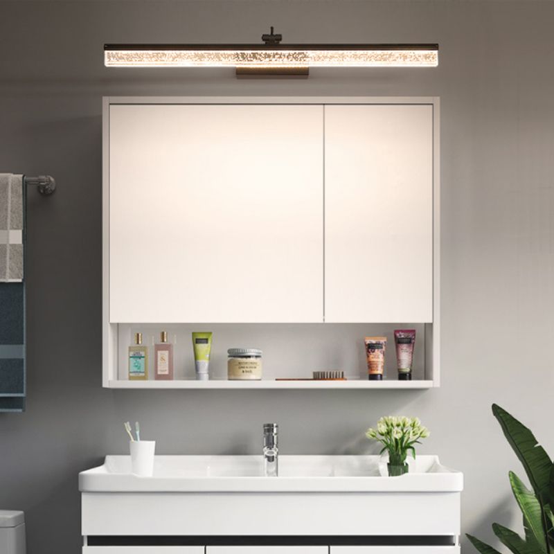 Modern Minimalist Style Streamlined Wall Mounted Vanity Lights Metal Vanity Sconce for Toilet