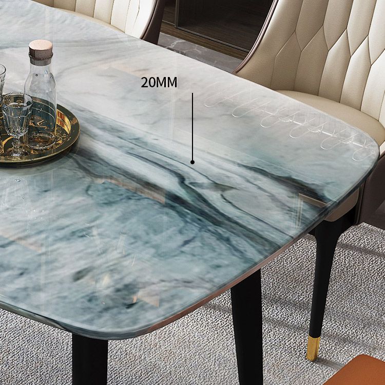 Rectangle Dining Site Table Contemporary 4 Legs Dining Room Table