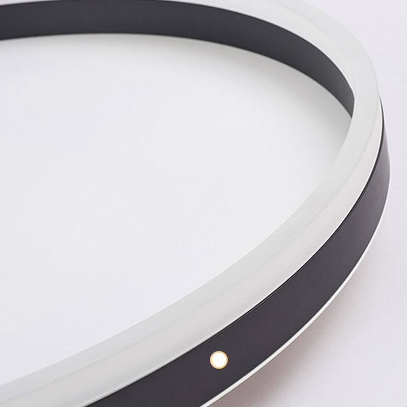Lámpara de techo de montaje empotrado con anillo circular único y moderno con pantalla acrílica para dormitorio