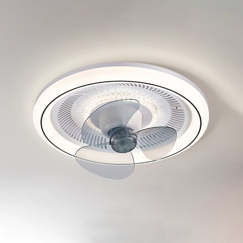Metal Round Ceiling Fan Light Modern-Style LED Ceiling Mounted Light