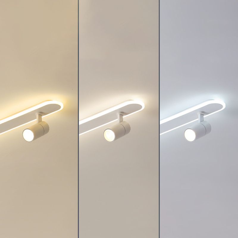 Zeitgenössische LED-Deckenleuchte, lineare Deckenleuchte mit Metallschirm