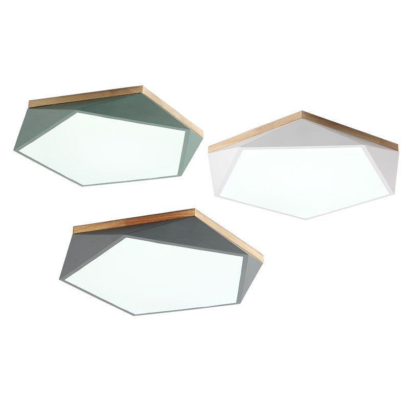 Vijfhoek slaapkamer plafond inbouwlamp Metaal minimalistisch inbouw led-licht
