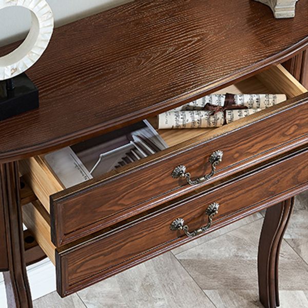 14"W Mid-Century Modern Console Table Half Moon Console Sofa Table