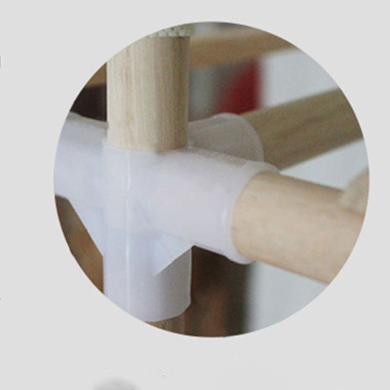 Contemporary Style Wardrobe Armoire Wood Frame Armoire with Garment Rod for Home