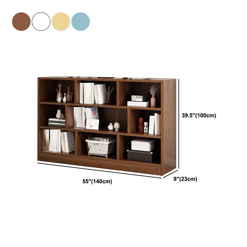 39.4" H X 9.1"W Engineered Wood Bookcase Modern Closed Back Standard Book Shelf