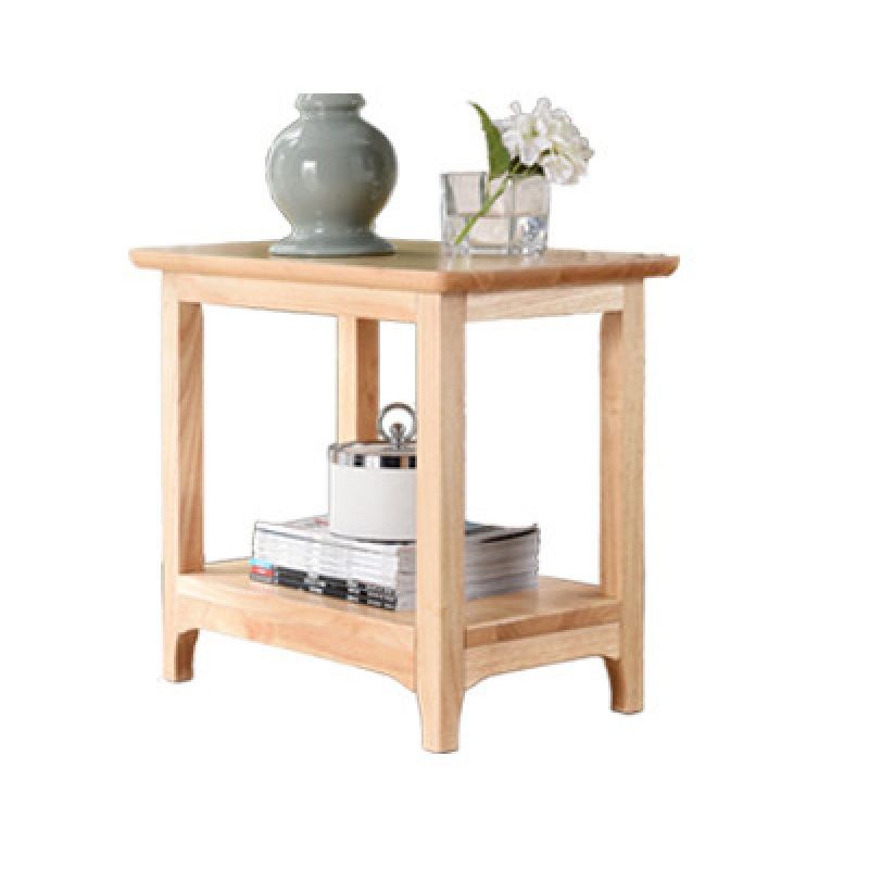 Rectangular Coffee Table with 4 Legs in Wood/black/walnut Rubber Cocktail Table