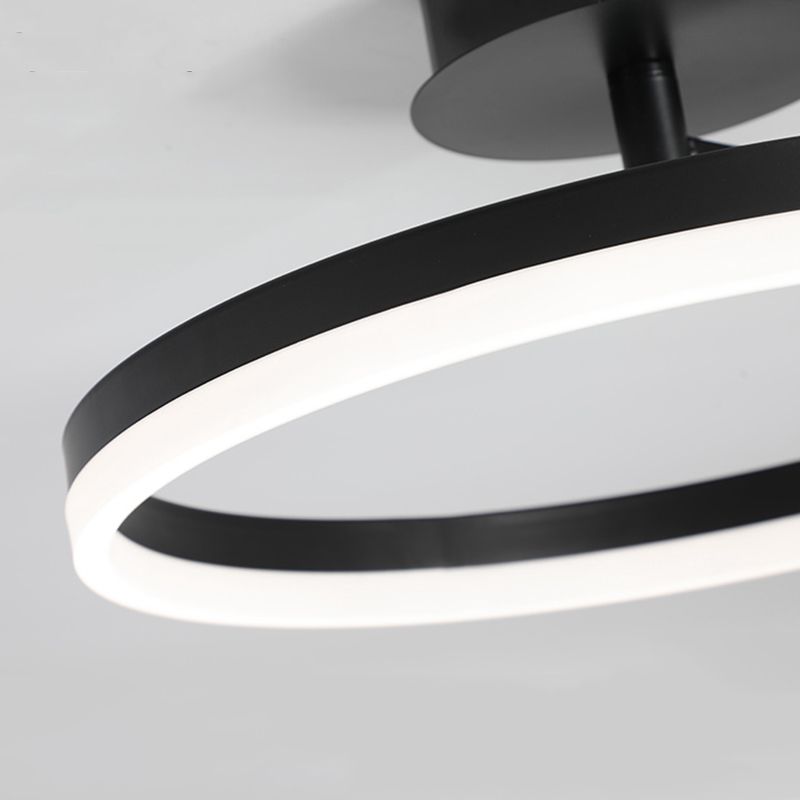 Linear Iron LED Flush Mount Modern Style 1-Light Ceiling Light Fixture for Bedroom