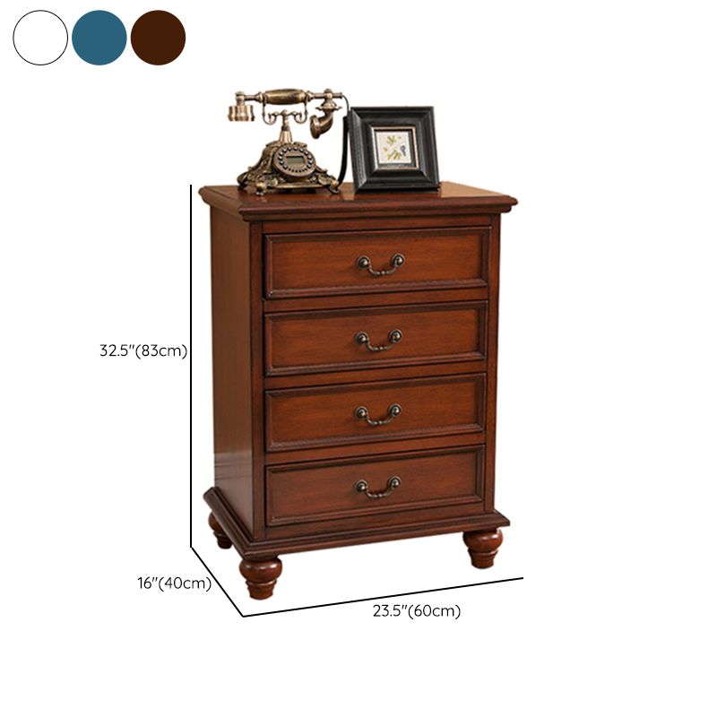 Bedroom Traditional Wooden Storage Chest Vertical Chest with Drawers