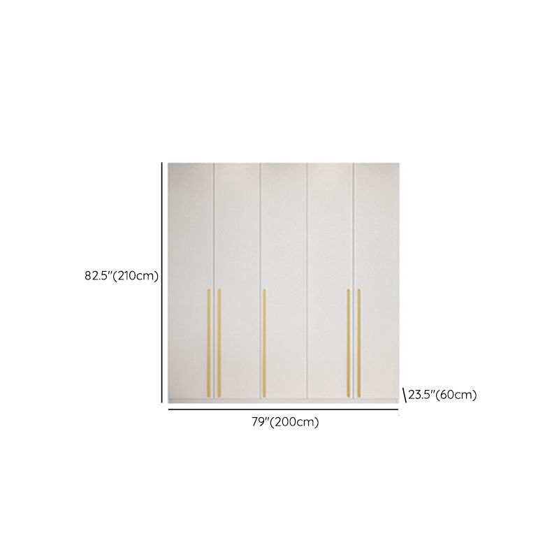 Modern Solid Color Kid's Wardrobe Wooden White Hanging Clothes Rack