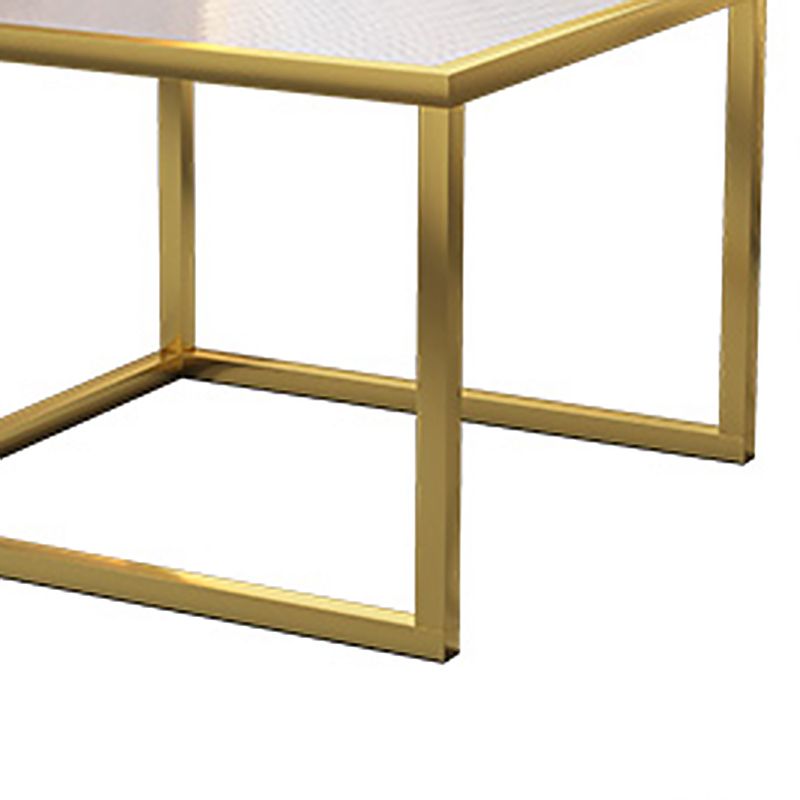 Minimalist Glass Top Coffee Table Round Open Shelf Cocktail Table