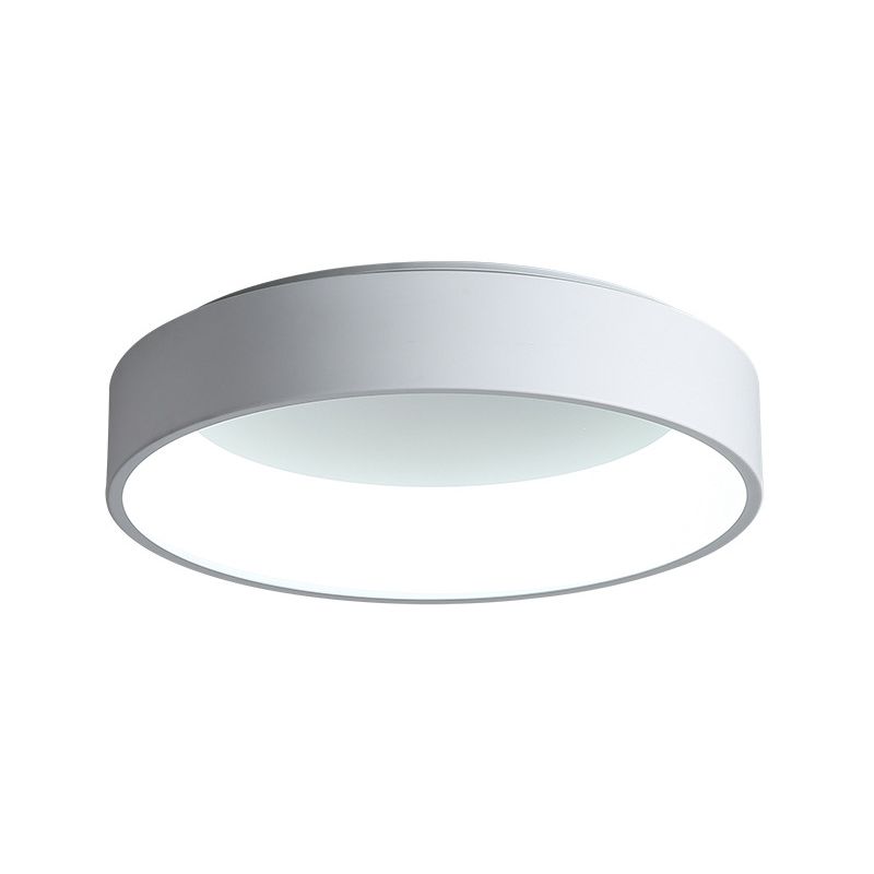 Modern Nordic LED Macaron Ceiling Light Aluminium Circular Flush Mount with Acrylic Shade