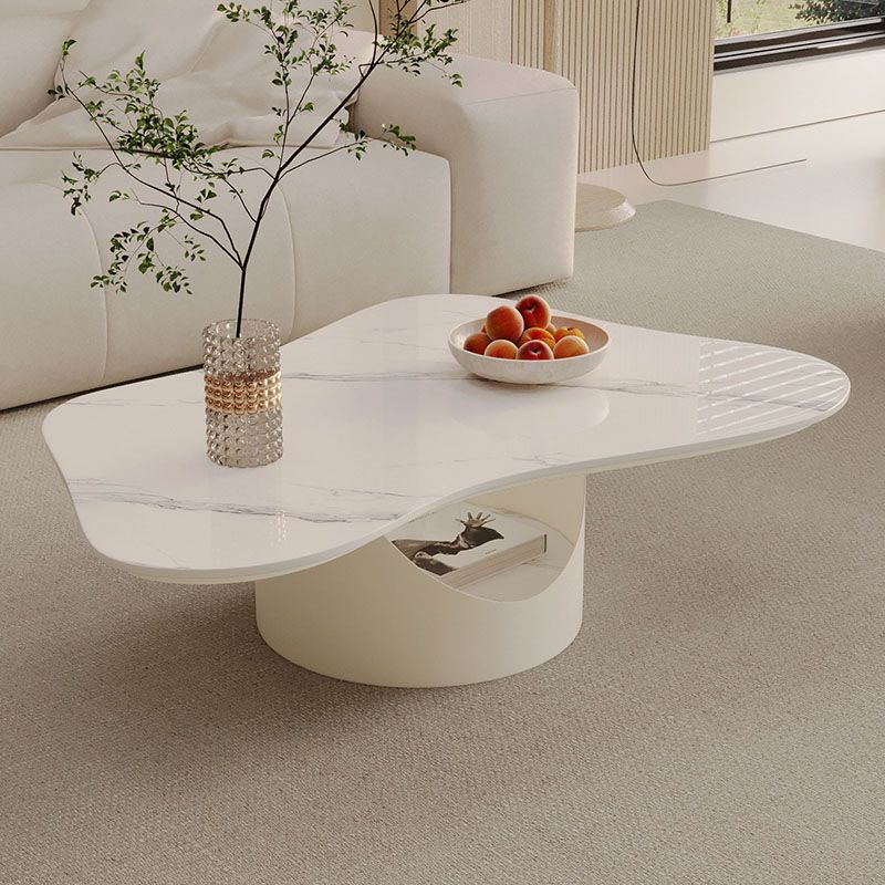 Modern Abstract Coffee Table with Storage Geometric Cocktail Table