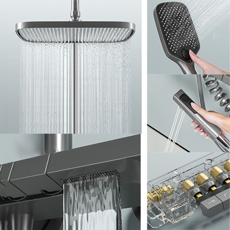 Digital Display Shower System Brass 2 Shower Heads Shower Set