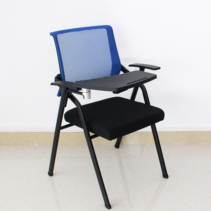 Mid Back Conference Chair Contemporary Upholstered Fixed Arms Chair