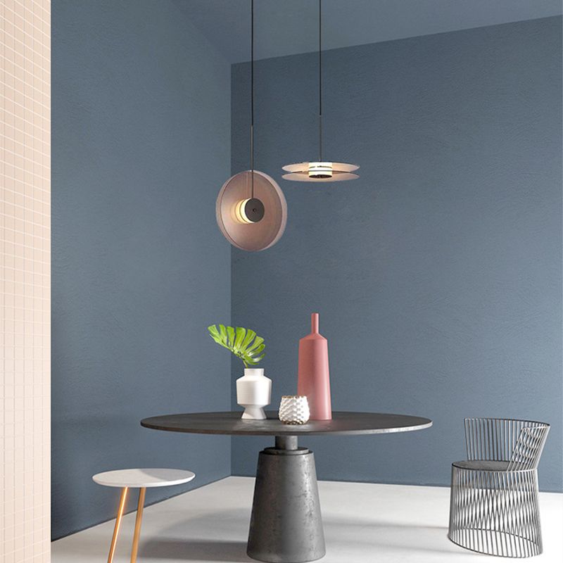 Rauchy graues Glas Deckenleuchte Ding Room Schlafzimmer 1 Licht modernes hängendes Licht