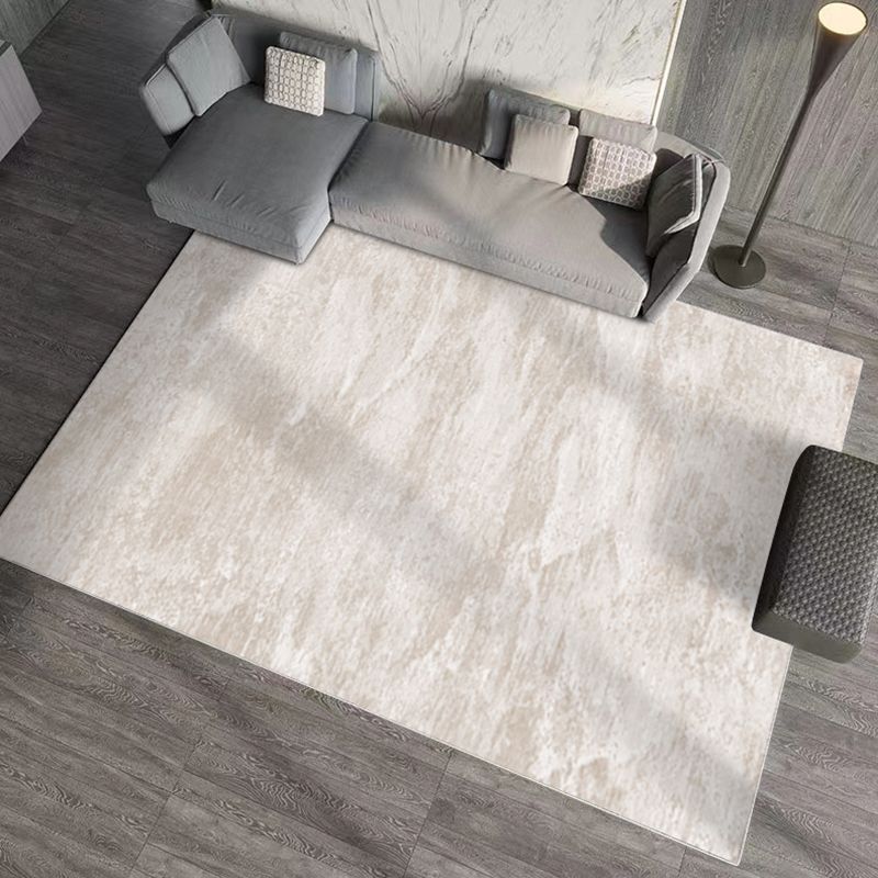 Contemporary Polyster Rectangle Striped Print Living Room Washable Indoor Rug