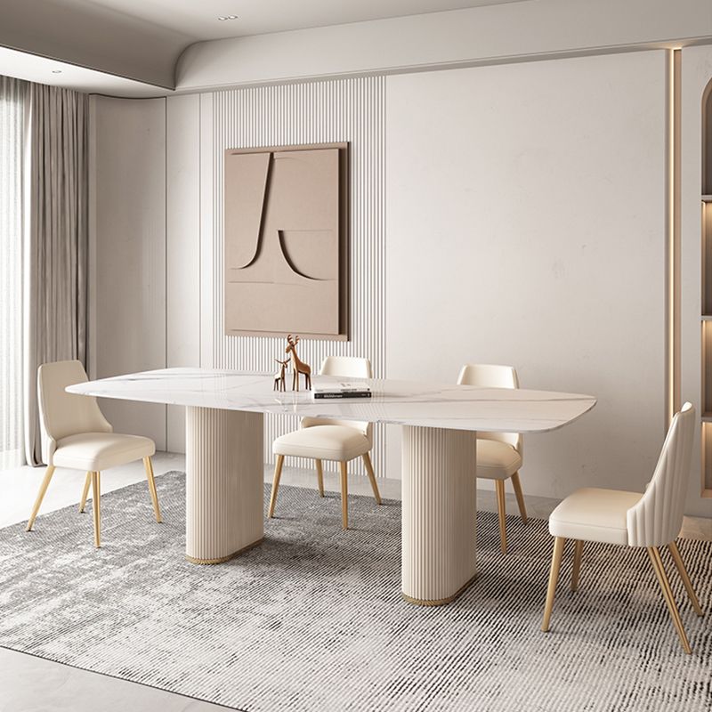 Nordic 1/4/5/7 Pieces Dining Set Stone Wood Dining Table for Dining Room