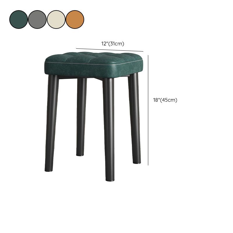 Modern Square Standard Leather Standard with Black Legs for Home