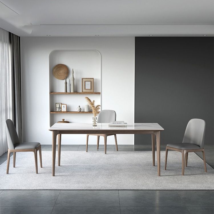 Medieval Modern 4 Legs Dining Table Stone Table for Dining Room