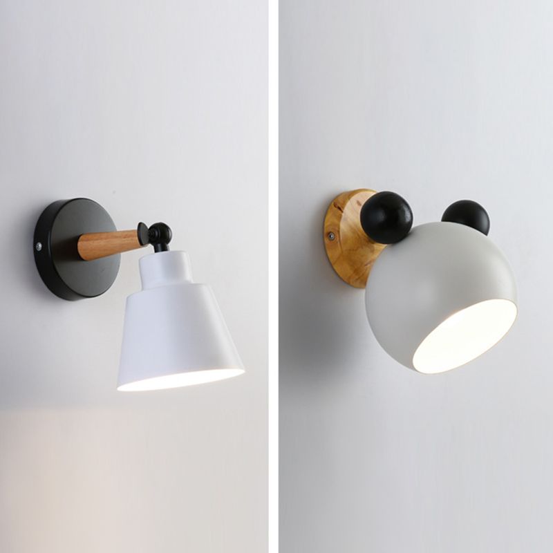 Iluminación geométrica de pared de pared estilo moderno metal 1 luz de pared de pared ligera