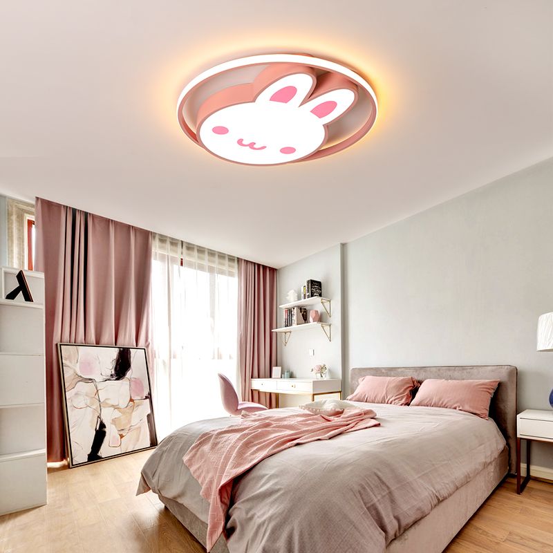 Lovely Rabbit LED Ceiling Lights Simplicity Style Bedroom Kid's Room Flush-mount Lamp