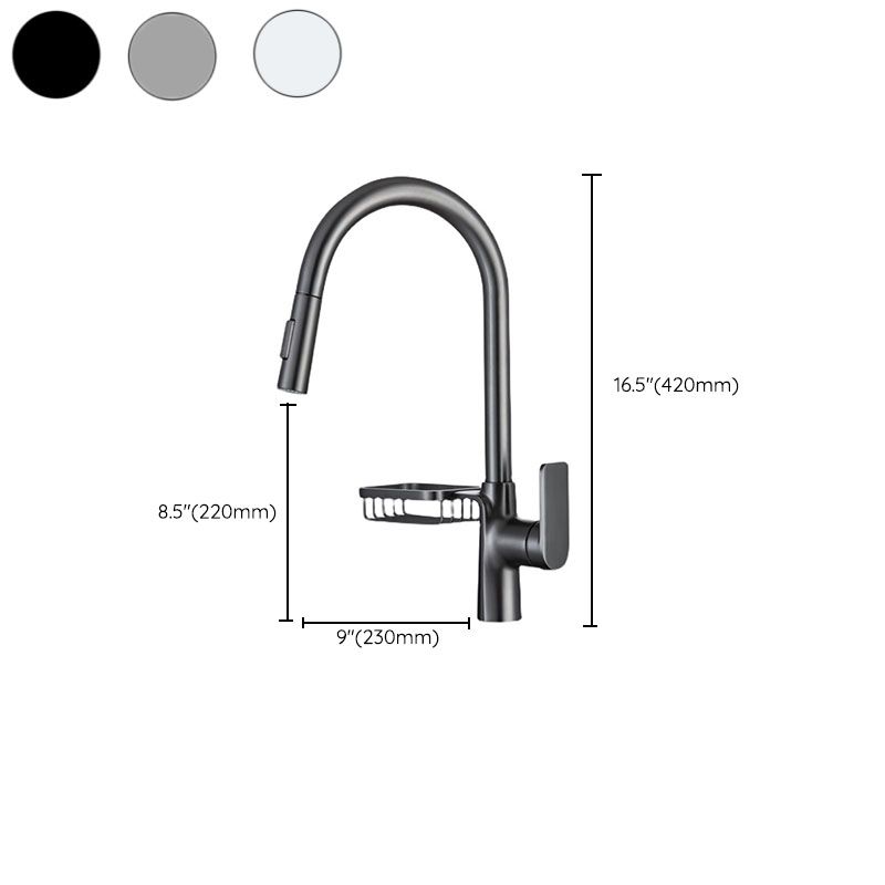 Modern Pull down Standard Kitchen Faucet Single Handle Faucet with Pull out Sprayer