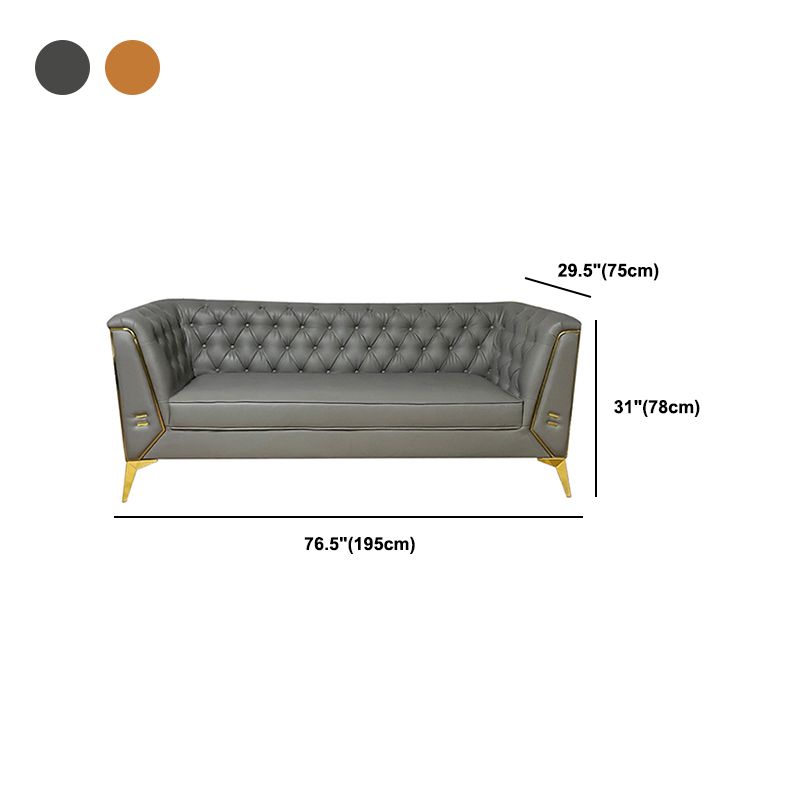30.70" High Tuxedo Arm Sofa with Tufted Split-Back for Living Room