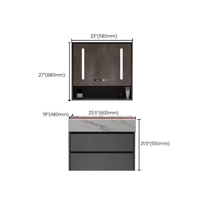 Modern Wall-Mounted Vanity Mirror Cabinet Sink Bathroom Vanity Cabinet