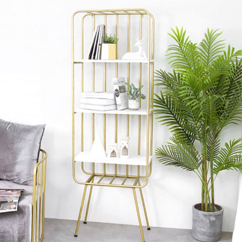 4 Shelves Standard Bookshelf Metal Modern Bookcase ,11.8" W X 70.9" H