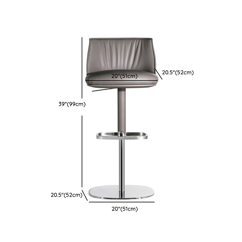Indoor Upholstered Bar Stool Solid Wood Bar Stool with Footrest
