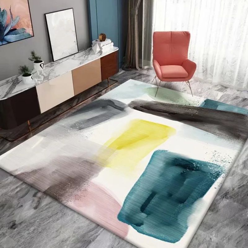 Modern Carpet Leisure Abstract Pattern Rug Stain Resistant Rug for Living Room