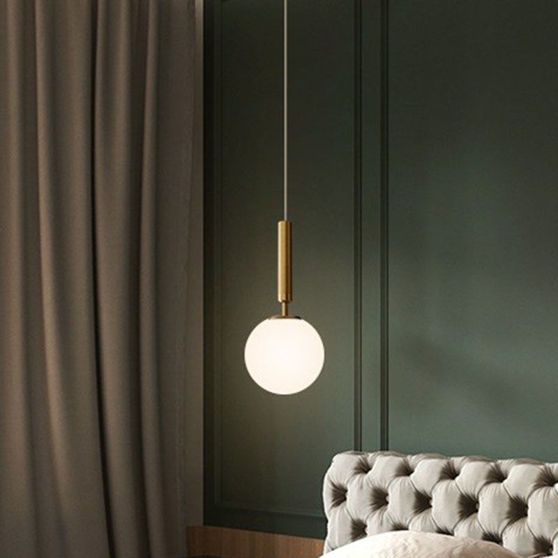 Postmoderne stijl bal hanglamp lichtglas 1 lamp slaapkamer gesuspendeerd verlichtingsarmatuur