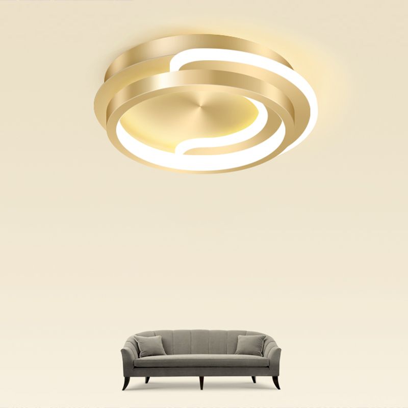 Luminaria de techo geométrico minimalista Iluminación de luz de montaje de LED de pasillo acrílico