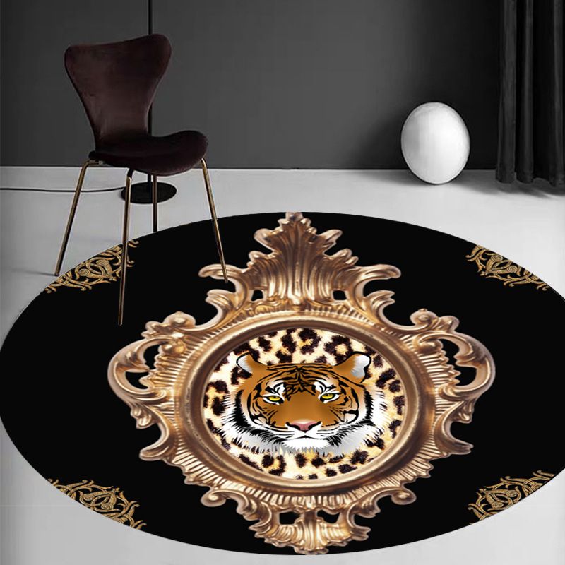 Tapis de motif animal luxueux Colore rond à la mode