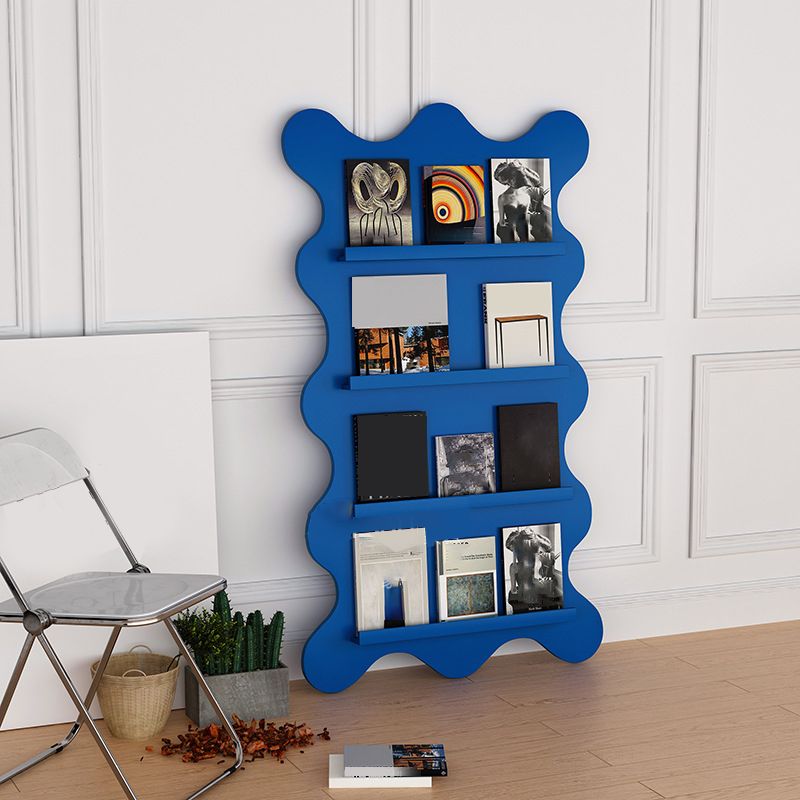Urban Etagere Metal Bookshelf Closed Back Vertical Bookcase for Living Room