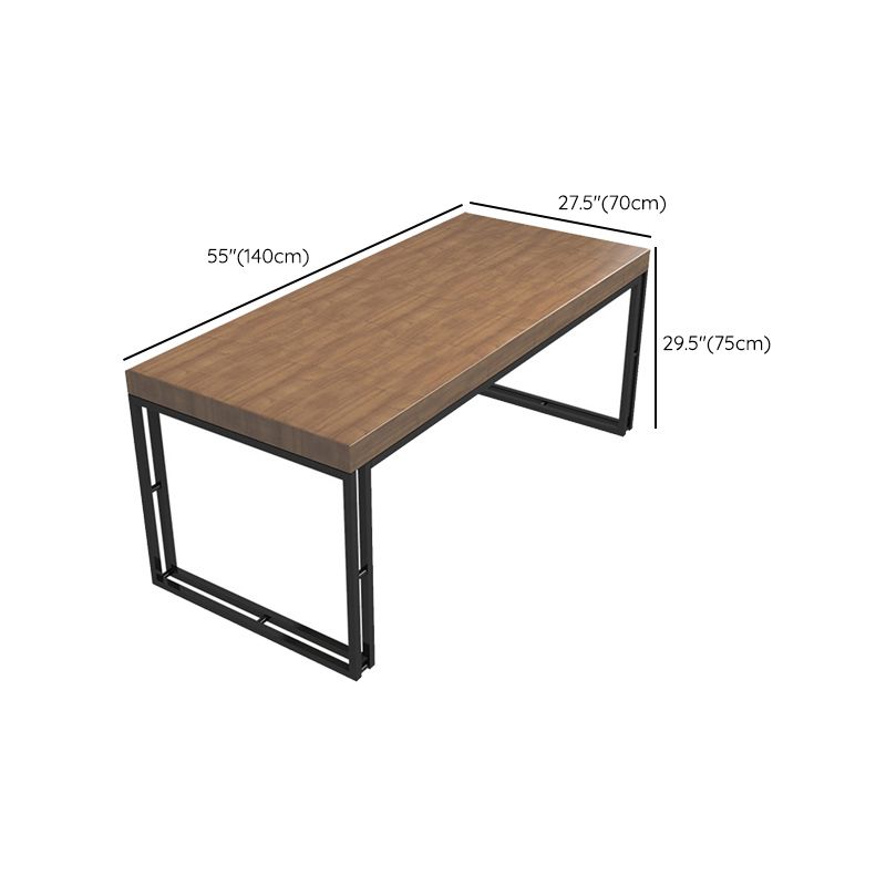 Fixed Industrial Dinette Set 1/5 Pcs Brown Solid Wood Furniture for Home