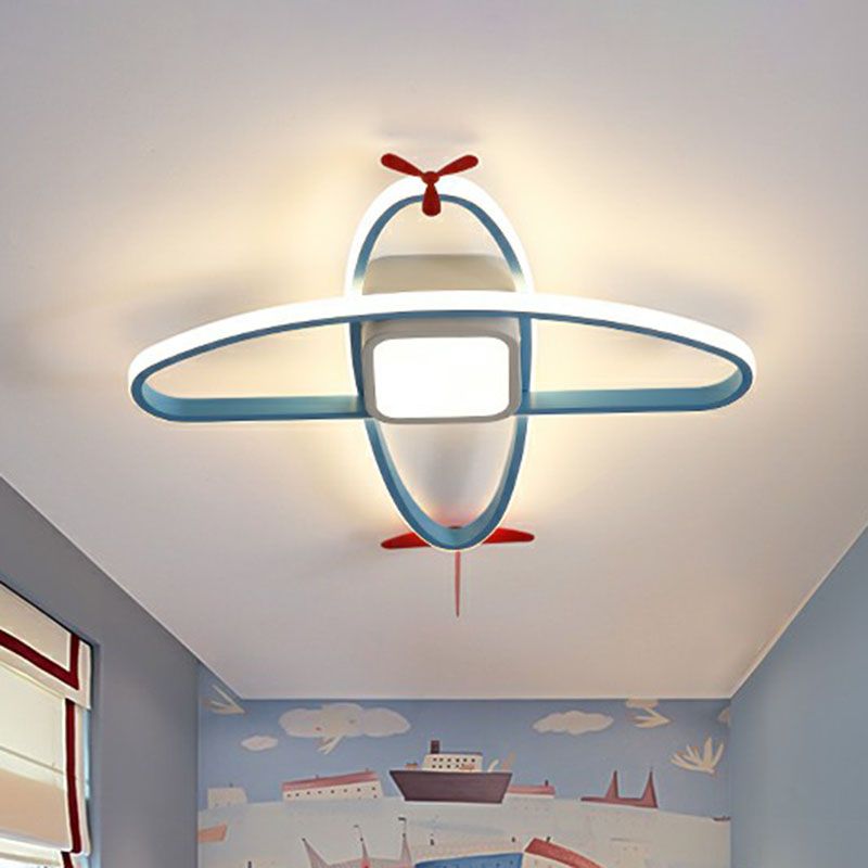 Flugzeug-Schlafzimmer-LED-Unterputz-Acryl-Unterputz-Deckenleuchte für Kinder in Blau
