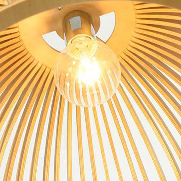 Moderne minimalistische Single Hanging Lampe Holz geometrische Anhängerlicht in der Holzfarbe
