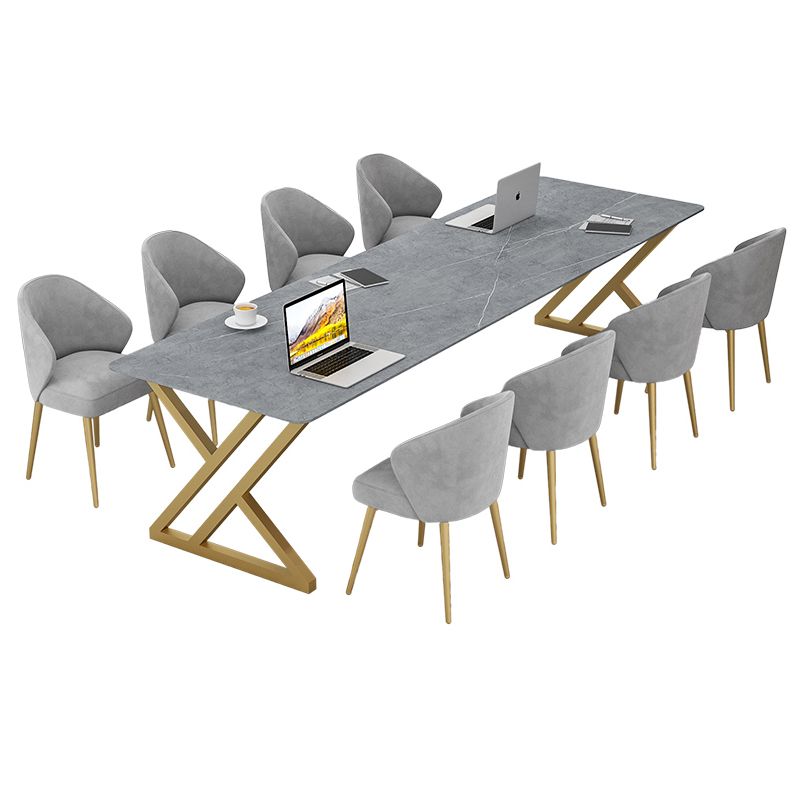 Mesa de comedor rectangular mesa de cena de piedra industrial mesa de cocina para interiores