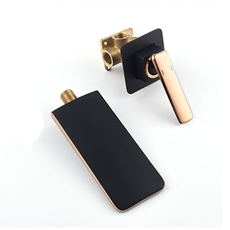 Modern Bathtub Faucet Wall-mounted Rod Handle Brass Bathtub Faucet