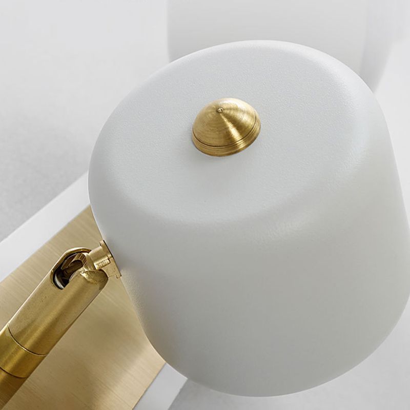 1 Lichte cilindrische wandwandcontract Moderne stijl metalen wandverlichting voor badkamer