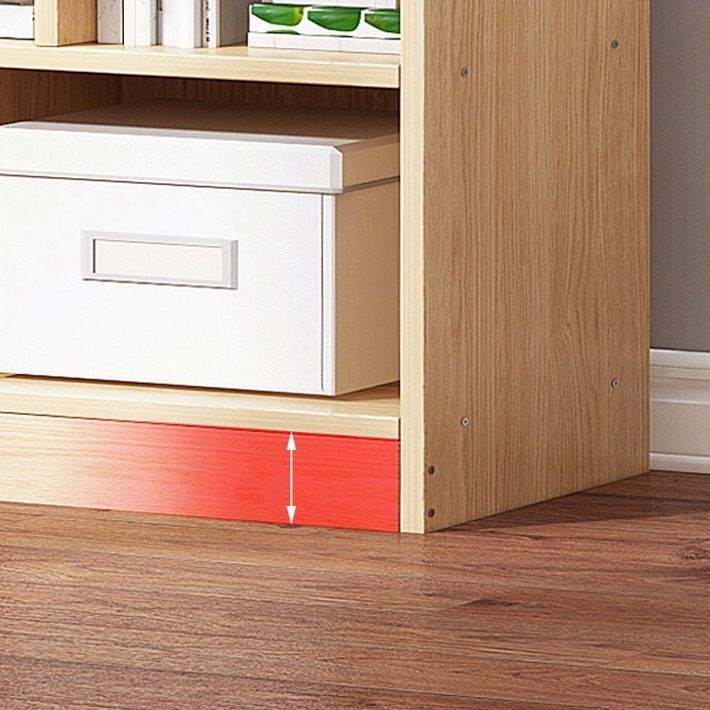 Manufactured Wood Standard Bookshelf Scandinavian Vertical Closed Back Bookshelf