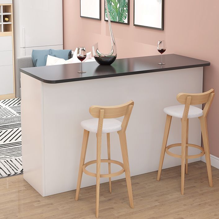 Rectangle Bar Table Wood Dining Table for Kitchen Living Room