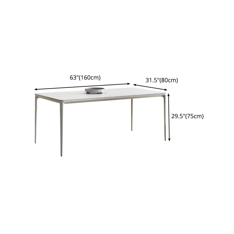 Designer Style 1/2/5/7 Pieces Dining Set Sintered Stone Dining Table with Leather Chairs